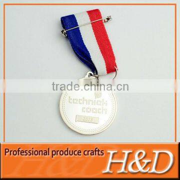 silver souvenir medal coins or medal with ribbon