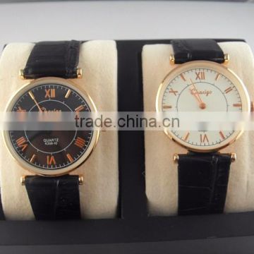 have stock factory wholesale fashion luxury rose gold slim leather watches