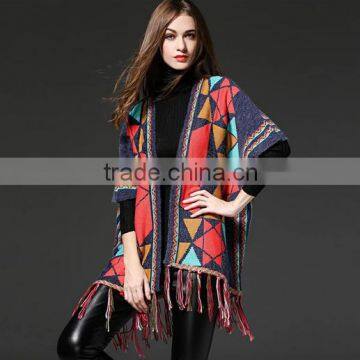 2016 Sunday Angora Yarns Women Bohemian Hooded Coat Cape Poncho Shawl Scarf Quality Choice photo-2