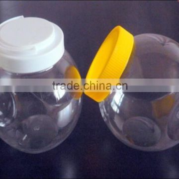 1L PET transparent large plastic storage jar with wide mouth