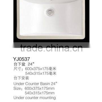 Popular wc bathroom basin, under counter basin/ under counter mounting