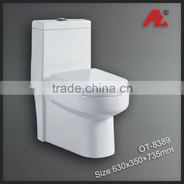 Sanitary Ware Ceramic Bathroom Double-hole Excess Eddy One piece Toilet