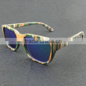 Recycled Skateboard Bamboo Italian Wood Sunglasses photo-2