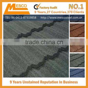 Stone coated galvalume steel sheet metal roofing for home and cottages