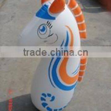 sea horse shape inflatable PVC air tumbler