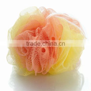 Colorful PE mesh bath sponge and shower flowers china manufacturer