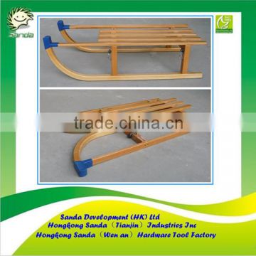 wood snow sledge