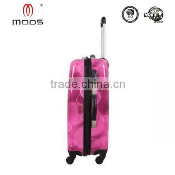 NEW STYLE ABS PC FILM PRINTING FOUR WHEELS TROLLEY LUGGAGE photo-4