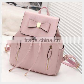 woman pu bags 2016fashionable pink backpack for girls