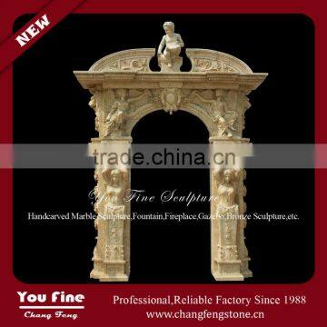 Classic Decorative Stone Statue Natural Carved Marble Door Surround