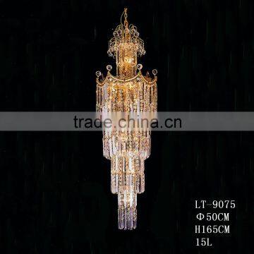 Spiral K9 Crystal Chandelier Stairs Lamp