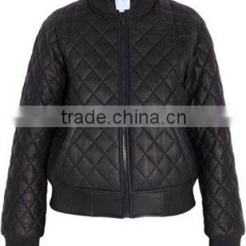 Black Color Stylish Down Bomber Jacket#