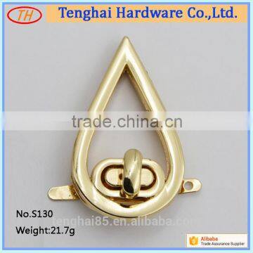 The teardrop-shaped handbag lock for leather bag / fashion twist lock