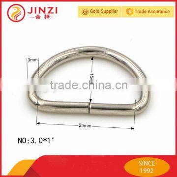 3mm thick iron metal D ring, 25mm wide D ring