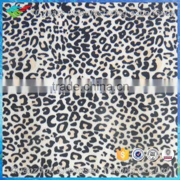 fashion leopard print knit fabric blended suppliers wholesale