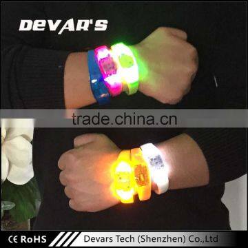 Cheap custom logo party city customized PVC lighted wristbands                        
                                                                                Supplier's Choice