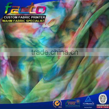 Silk Chiffon Printed Fabric, long dress fabric, scarf fabric