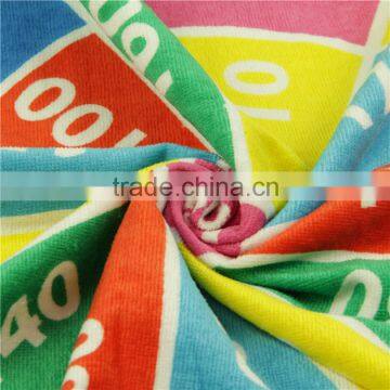 100% Cotton Reactive Velvet Printed High Grade Compass Printed Game Towel