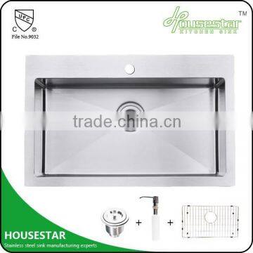 Housestar Kitchen Sink Steel Sink Topmount Single Bowl Round Corner Sink With Factory Price - TR3220