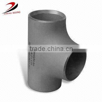 Seamless Steel Pipe Fittings in Equal/Reducing Tee Shape, Made of Carbon Steel