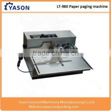 Automatic paging machine for inkjet printer/ paper numbering machine