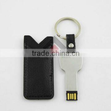 Key Shape Leather USB Flash Drive