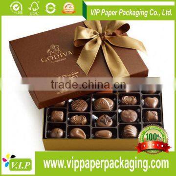 DELICATE RECYCLED PAPER CHOCOLATE BOX WITH OEM LOGO