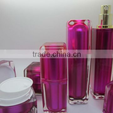 Empty cosmetic container for plastic lotions packaging