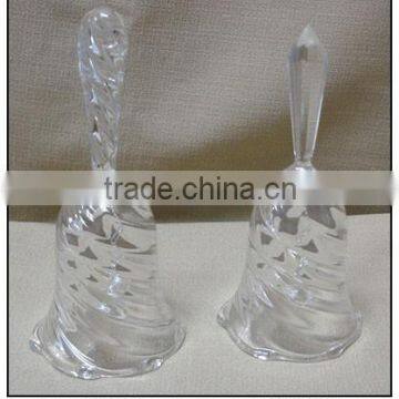 Hand Painted Clear Glass Bell 2 top shape