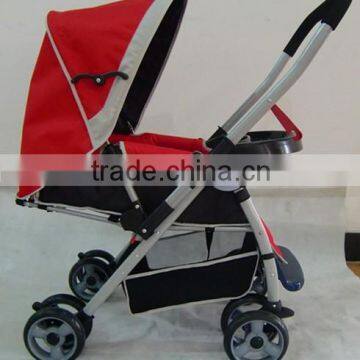 multifunctional adjustable 3 positition reclining seat pushchair pram for sitting lying