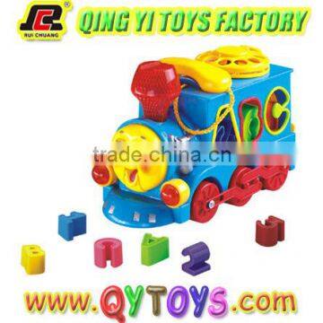 B/O train toys for children 2013 with blocks light and sound