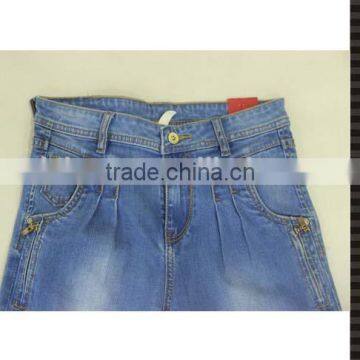 Light Blue Ladies Jeans Top Design With Unique Pocket photo-4