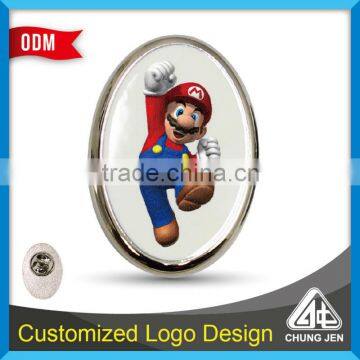 Factory Direct Sale cartoon zamac button printed pin