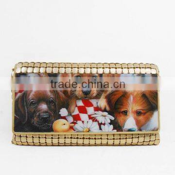 3D Animal Picture Printed Aluminium Sequin Bag