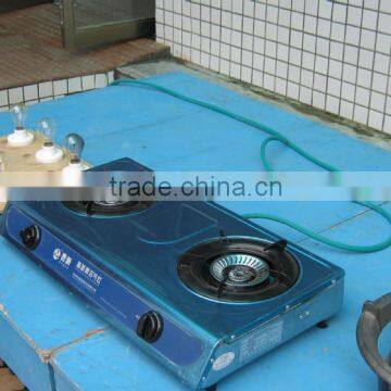 Stainless Steel Panel and Double Burner Table Biogas Stove