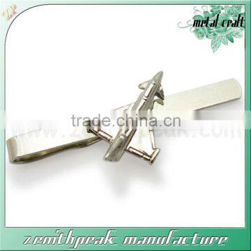 2016 manafactory production metal airplane tie clip/airplane tie pin/airplane tie bar