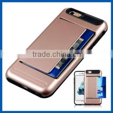 C&T Dual layer Ultra Slim Wallet Card Slots Hybrid Armor Case For iPhone 5s