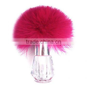 dispensing brush, loose powder brush, turkey hair brush