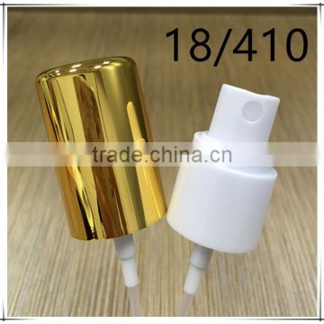 Yuyao factory 18/410 perfume sprayer /screw mist sprayer with gold big cap