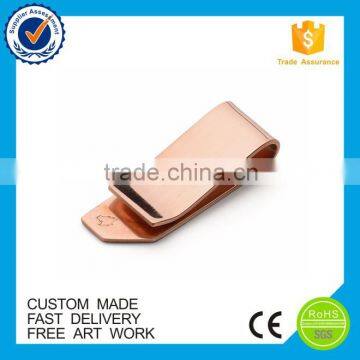 Wholesale high quality blank gold metal money clip