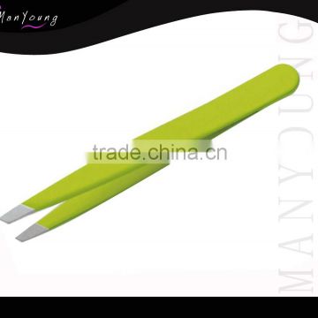 Nice Green color slanted tweezers printed