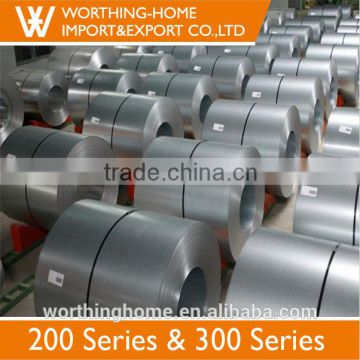 Corten ba cold rolled 0.25mm astm 201 stainless steel coil