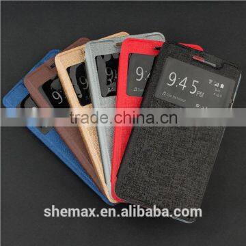 OEM custom logo leather flip case for blackberry z3