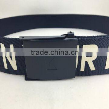 3.5cm Dark blue print canvas belt