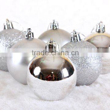 6cm christmas tree decoration gold and silver christmas ball