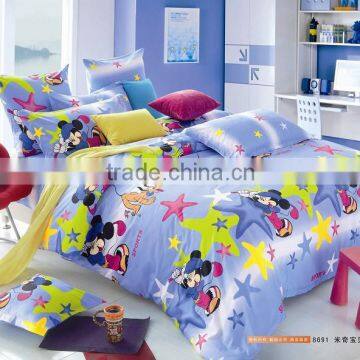 100% cotton children bedsheet set,golden suplier for duvet cover set,100% clean color comforter set
