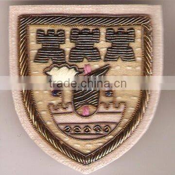 Hand Embroidered Badges , Emblems ,Crest , Insignias , Patches