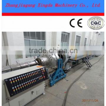 Plastic pipe extrusion line