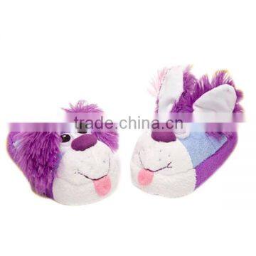 Interesting kids plush indoor animal slippers