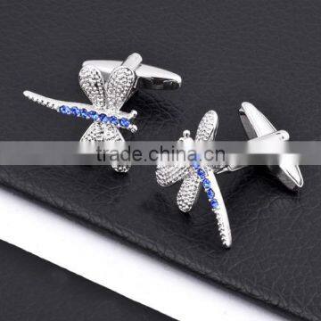 New Arrival Ladies Dragonfly Rhinestone Cufflinks